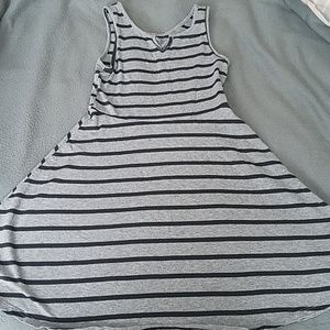 Girls size 7 black and gray skater dress